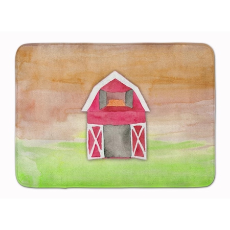 Carolines Treasures Barn Watercolor Machine Washable Memory Foam Mat BB7409RUG